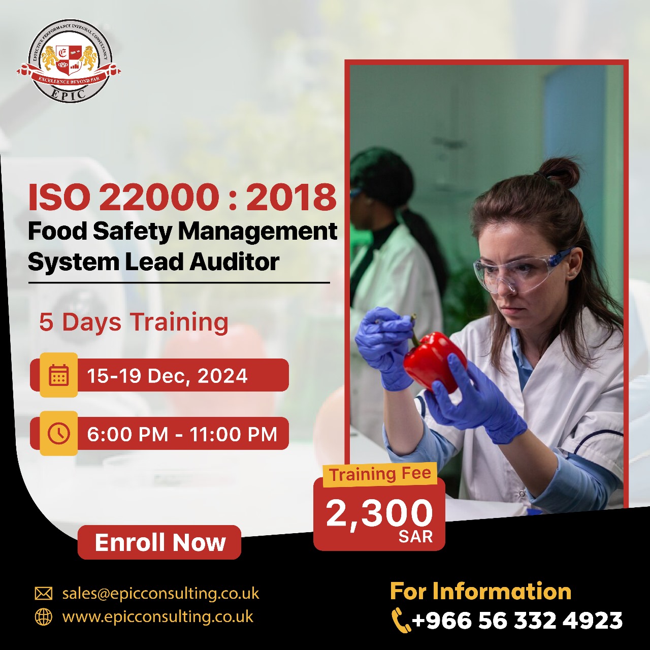 ISO 22000: 2018 Food Safety Management System Lead Auditor
